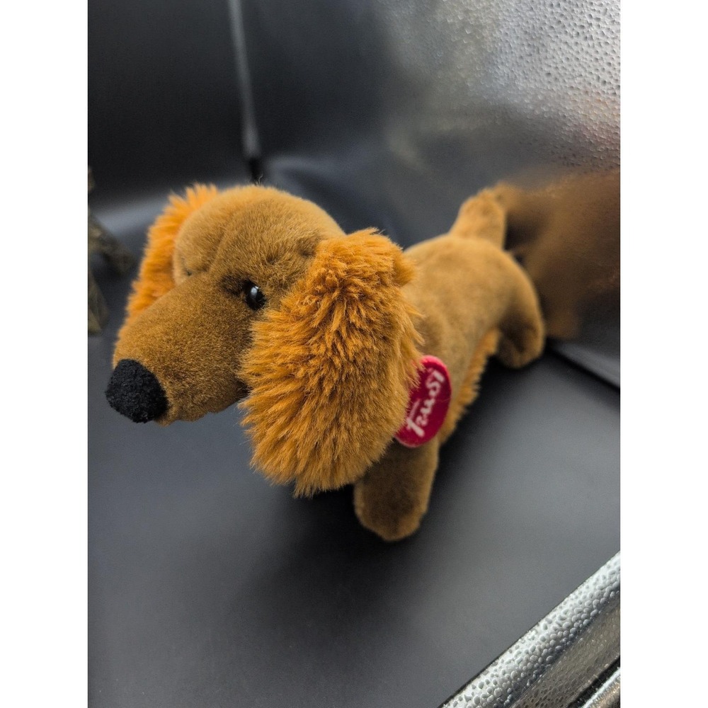 Vintage Italian made Trudi Spa Dachshund Weiner Dog Plush Stuffed Animal